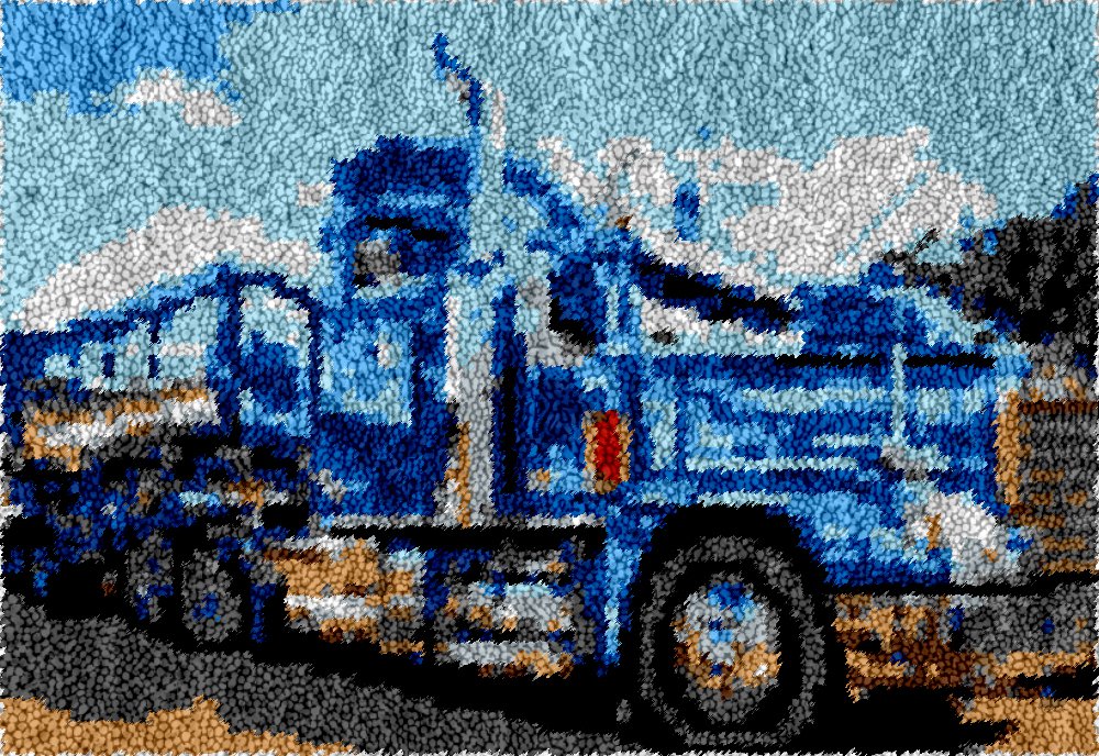 Blue Truck | Rug Making Latch Hooking Kit