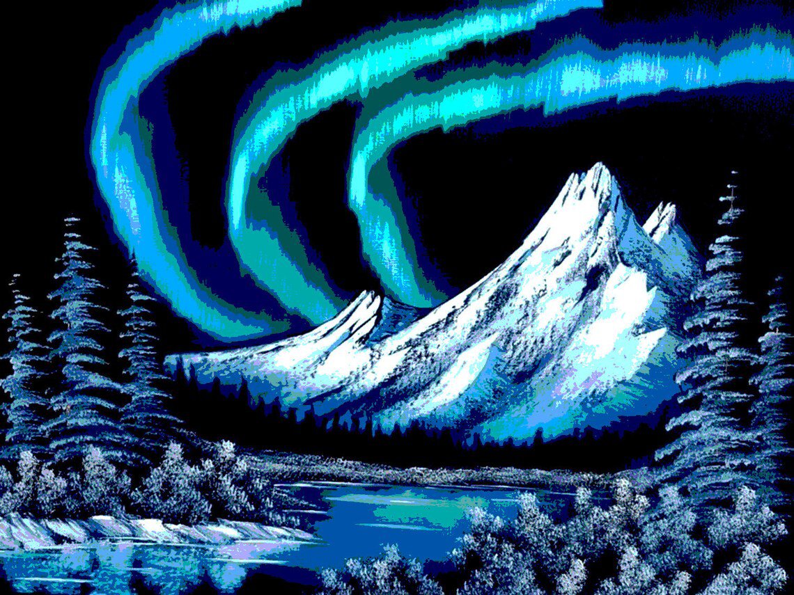 Northern Lights Mountains | Rug Making Latch Hooking Kit