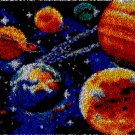Planets | Rug Making Latch Hooking Kit (60x40cm blank canvas)