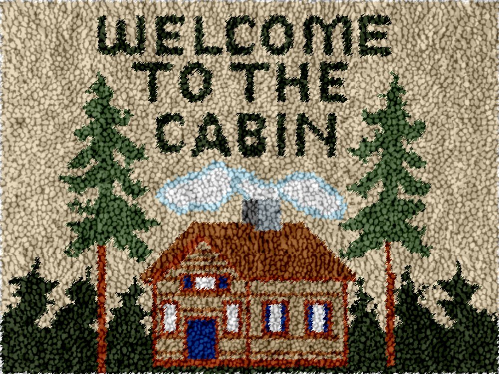 Welcome to Cabin | Rug Making Latch Hooking Kit