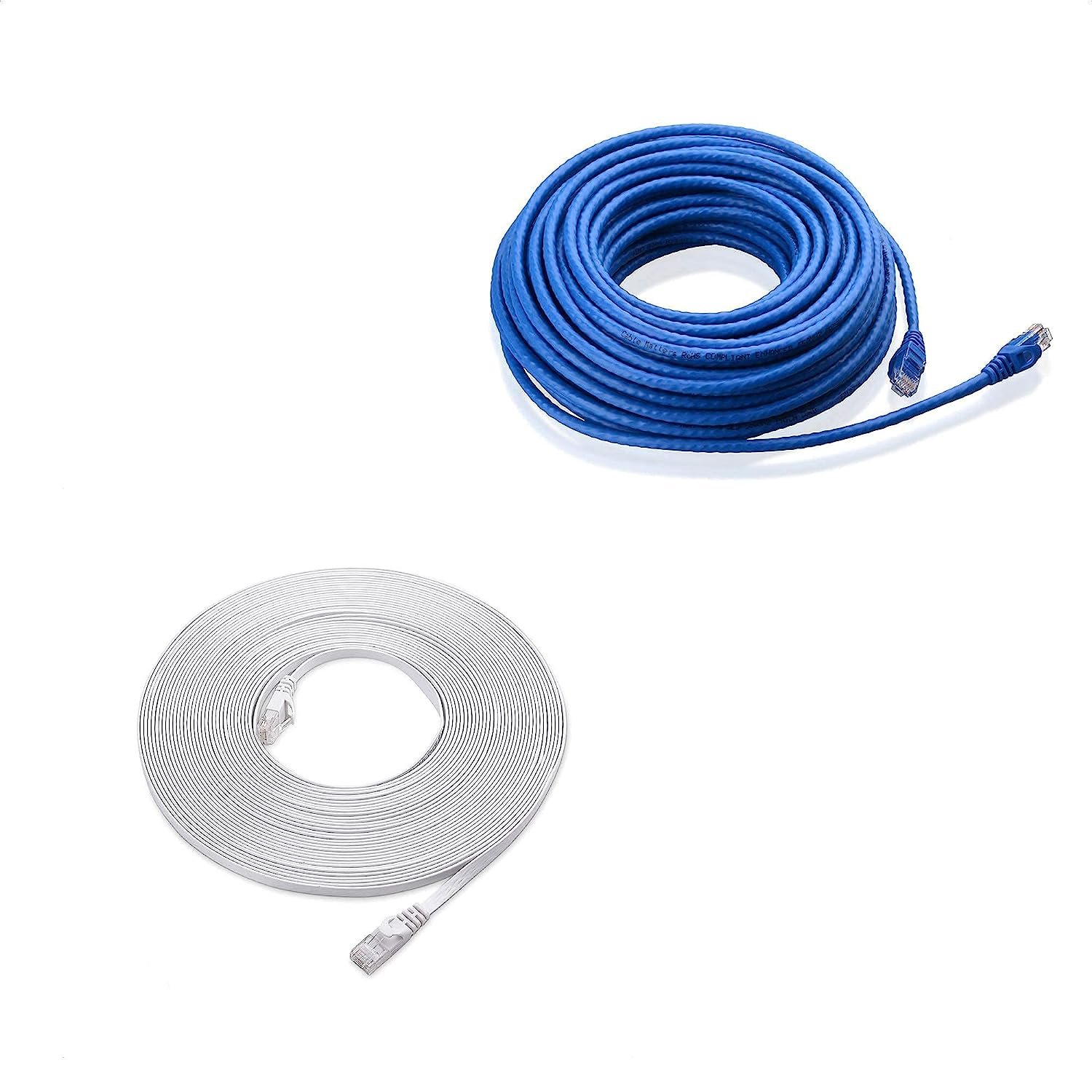Cable Matters Snagless Long Cat6 Ethernet Cable (Cat6 Cable, Cat 6 Cable) in Blue 75 ft & 