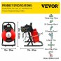 VEVOR 50FTx1/2Inch Drain Cleaner Machine Electric Drain Auger with 4 Cutter & Foot Switch