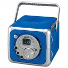 Jensen CD-555 Blue CD Bluetooth Boombox Portable Bluetooth Music System with CD Player +CD