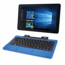 RCA Cambio 10.1"" 2-in-1 Tablet 32GB Intel Quad Core Windows 10 Blue Touchscreen Laptop Com