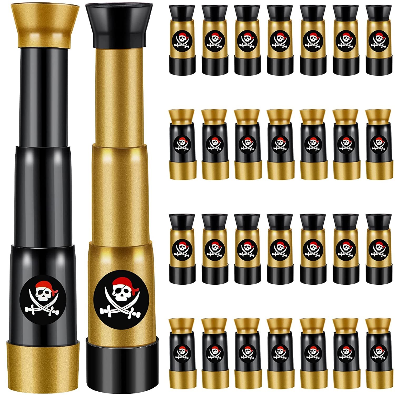 Plastic Pirate Telescopes For Kids Pirate Theme Party Favor Supplies Handheld Mini Pirate