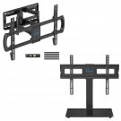 Full Motion Tv Mount For 42-75 Inch Tvs & Universal Tv Stand For 37-70 Inch Tvs Bundle