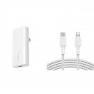 Belkin USB C GaN Wall Charger 20W Fast Charging PD USB-C Power Delivery & Braided USB C to
