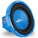 Pyle Car Vehicle Subwoofer Audio Speaker - 10 Inch Blue Injection Molded Cone, Blue Chrome