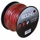 Connected 0 Gauge 50' Wire Ultraflex Amplifier Power/Ground Cable, Red