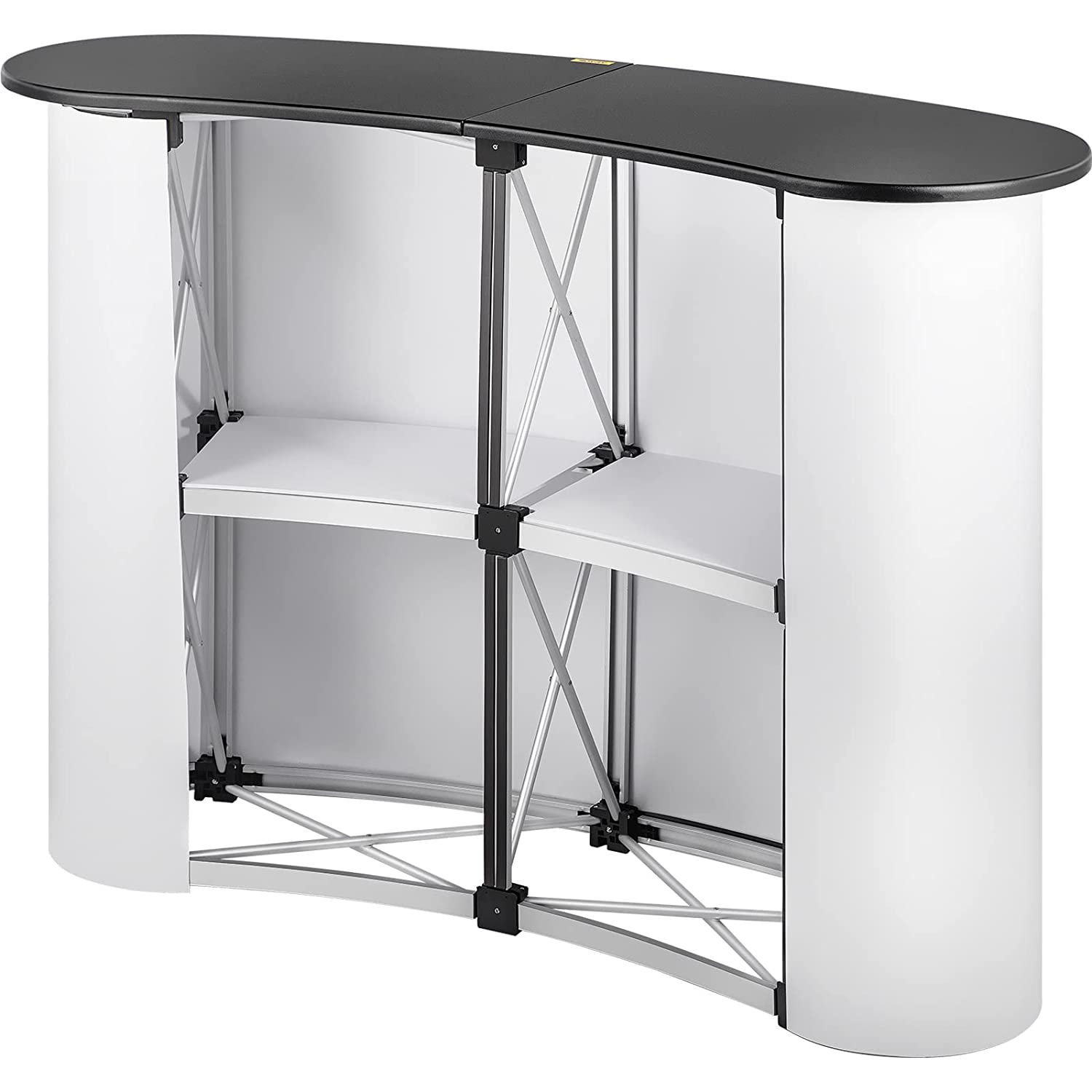 Portable Tradeshow Podium Table 785 X 380 X 1815 Mm Display Exhibition Counter Stand Booth Fair With Wall Foldable Promotion Retail Bar Table Pop Up Podium