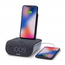 Ibtw20 Timebase Dual Charging Bluetooth Alarm Clock With Wireless And Usb Charging (Black)