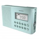 Sangean H201 Portable AM/FM/Weather Alert Digital Tuning Waterproof Shower Radio Turquoise
