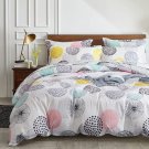 7 Pieces Comforter Sheet Set King Size Bed In A Bag - Colorful Dots Style - Soft Microfibe