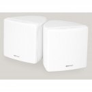 Rockville Cube Pair of 3.5"" White Commercial 70V Swivel Wall Mount Speakers