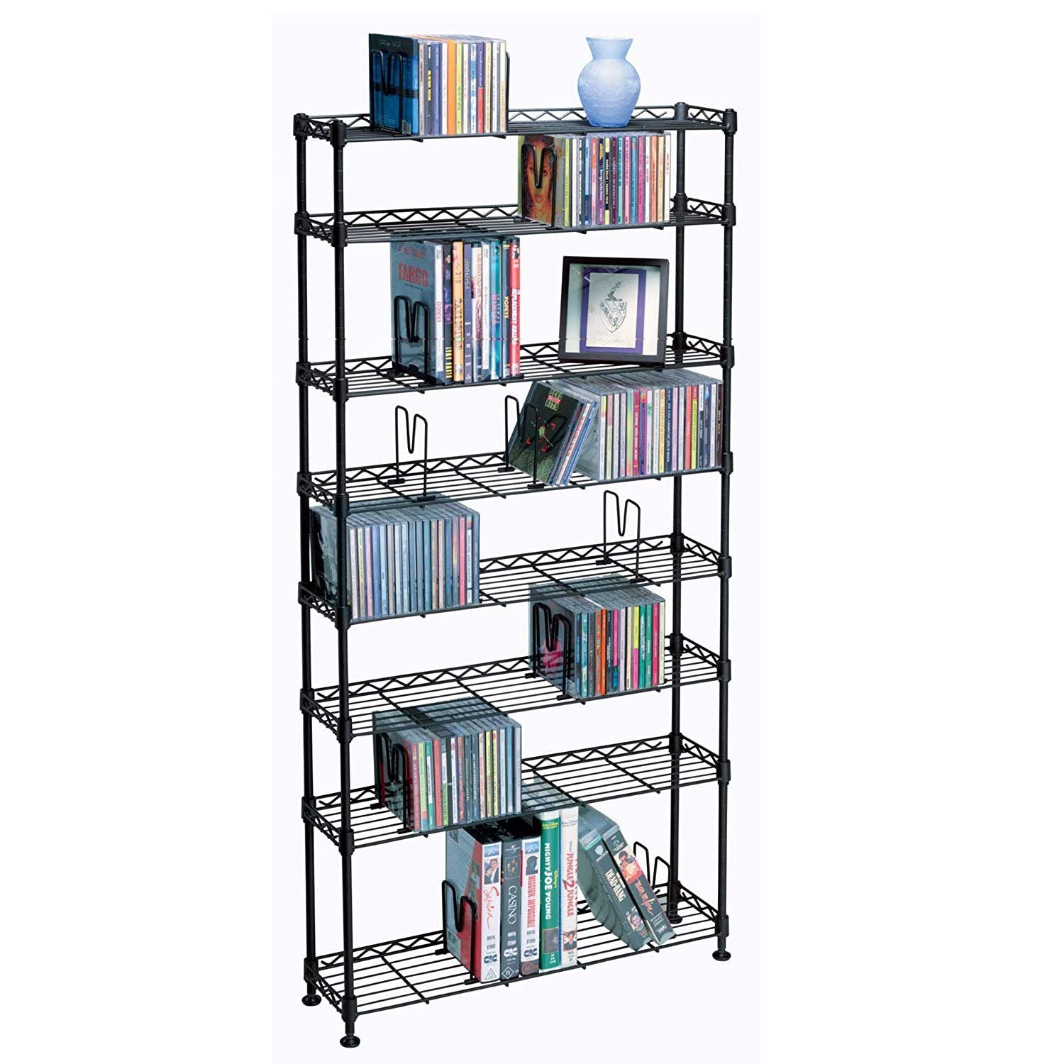 Atlantic Maxsteel 8Tier Heavy Gauge Steel Wire Storage Shelving, holds up to 440 CD; or 2