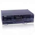 Pyle Dual Stereo Cassette Tape Deck - Clear Audio Double Player Recorder System w/ MP3 Mus