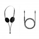 Kph40 Utility On-Ear Headphones Plus Utility Cord Usb- Cable Bundle