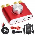 F900 Red Bluetooth Amplifier With Adapter 5A 12V Dc, 50W + 50W Mini Amplifier Wireless Aud