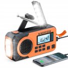 Emergency Radio 5000, Noaa Weather Radio, Hank Crank Power Am/Fm Radio, Portable Solar Han