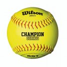 WILSON Sporting Goods High School and Adult Fast Pitch 12"" Balls, Polycore, Optic Yellow (
