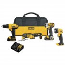 DEWALT 20V MAX Power Tool Combo Kit, 4-Tool Cordless Power Tool Set with 2 Batteries and C
