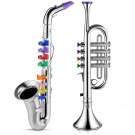 Set Of 2 Musical Instruments Include Toy Trumpet And Toy Saxophone Set Plastic Trumpet Edu