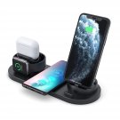 Multi-Functional Wireless Charging Stand and Dock 6 in 1 Black
