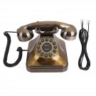 Bronze Retro Telephone, Antique Telephone, Vintage Landline Phone, Desktop Classic Telepho