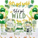 Safari Birthday Decorations Tableware - Jungle Theme Party Supplies, Banner, Backdrop, Pla
