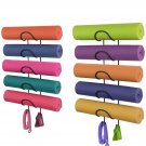 Yoga Mat Holder Wall Mount With 2 Hooks For Hanging Yoga Strap, Resistance Bands, 5-Sectio