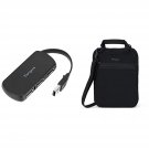 4-Port Usb 2.0 Hub And Vertical Slipcase Messenger Bag Travel Laptop Bag With Hideaway Han