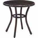 Crosley Furniture CO7217-BR Palm Harbor Outdoor Wicker Round Side Table, Brown