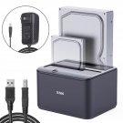 SSK Aluminum Hard Drive Docking Station, USB 3.0 to SATA Dual Bay External HDD Dock Caddy