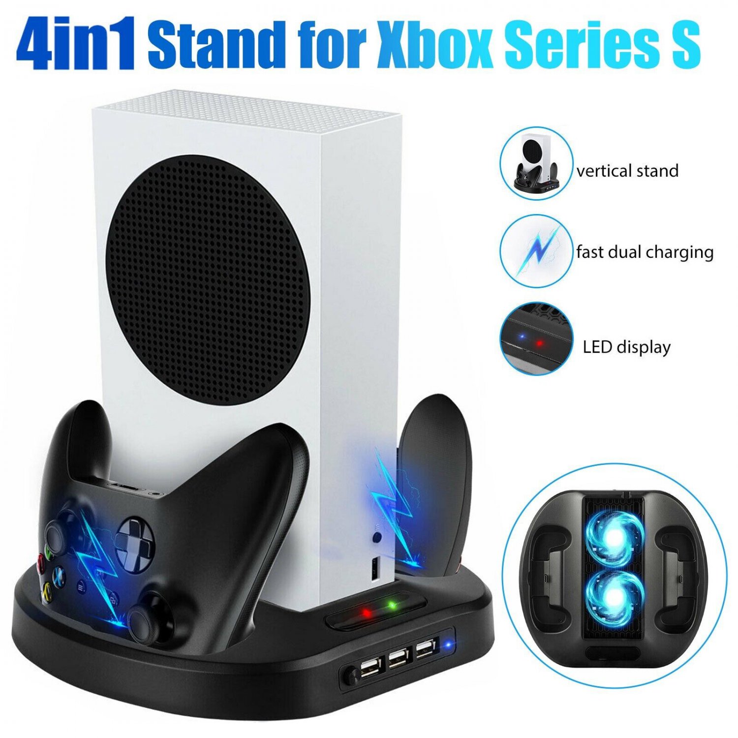Cooling Fan Vertical Stand Usb Cooler Accessories For Xbox Series S Game Console