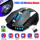 2400Dpi Rechargeable Wireless Optical Mouse Mice For Pc Laptop 2.4Ghz Usb 7 Leds