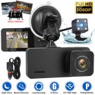 1080P Hd Car Dual Lens Dash Cam Front/Rear/Inside Video Recorder Camera G-Sensor