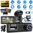 3 Lens Car Dvr Dash Cam Video Recorder G-Sensor 1080P Front/Rear/Inside Camera