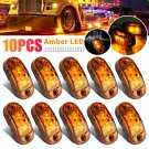 10Pcs Marker Lights 2.5" Led Truck Trailer Oval Clearance Side Lamp Amber Yellow