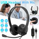 Usb Headset Microphone Headphone Wired Mic System For Pc Computer Pc Call Chat