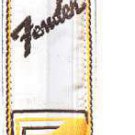 Genuine Fender 2" Monogrammed White/Brown/Yellow Guitar Strap 099-0683-000