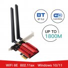 MT7921K WiFi 6 AX1800 PCI-E WiFi Card 802.11ax Dual Band Wifi Bluetooth Adapter