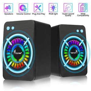3.5Mm Mini Usb Computer Speakers Stereo Bass Wired For Pc Laptop Desktop