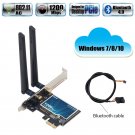 1200Mbps Desktop PCI-E wifi card Dual Band AC WiFi Bluetooth Adapter PC Windows