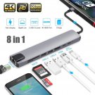 All-In-One Usb-C Hub Multiport Card Reader Adapter Usb 3.0 4K Hdmi For Laptop Pc