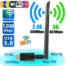 Wireless Network Adapter Dongle Card Usb Wifi Laptop Desktop Pc Antenna Receiver