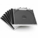 10 Standard 10.4 Mm Jewel Case Single Cd Dvd Disc Storage Assembled Black Tray