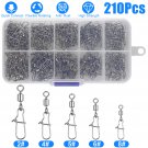 210X Fishing Bearing Swivel With Fast Snap Clip Stainless Steel Connector Tackle