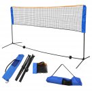 10 X 5' Badminton Beach Volleyball Tennis Net Adjustable Height Train Portable