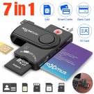 7In1 Usb Smart Card Reader Sim/Cac/Dod/Sdhc/Sdxc/Sd/Micro Sd Memory Card Adapter