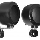2 Rockville MAC40B 4" Black Swivel Aluminum Tower/Handlebar Speaker Pods ATV/UTV